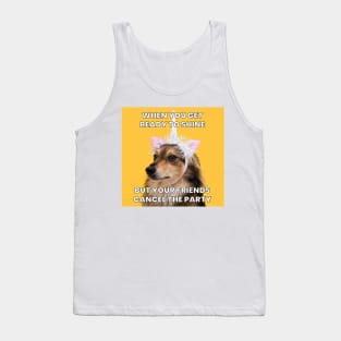 funny ready to shine party meme Tank Top